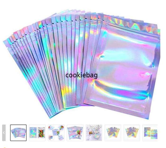 100 Pieces Resealable Smell Proof Bags Foil Pouch Bag Flat laser color Packaging for Party Favor Food Storage mylar sxgdg
100 Pieces Resealable Smell Proof Bags Foil Pouch Bag Flat laser color Packaging for Party Favor Food Storage mylar sxgdg