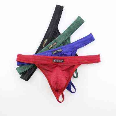 4pcs/lot BRAVE PERSON Men Sexy Lace Transparent Personal Briefs Bikini G-strings Thongs Jocks Tanga gay Underwear Exotic T-back H1214