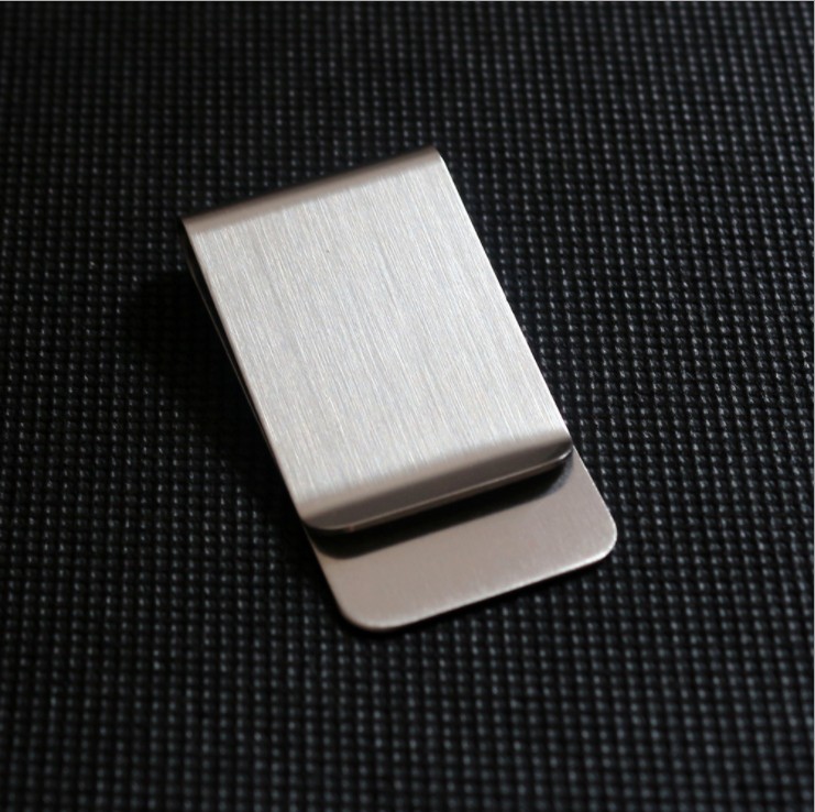 Stainless Steel Metal Money Clip High Quality Fashion Simple Silver Dollar Cash Bill Clamp Holder Wallet