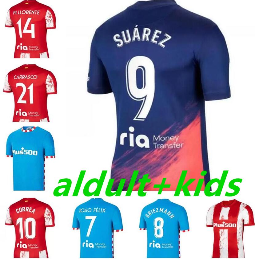 21 22 Atletico Soccer Jerseys Madrid JOAO FELIX SUAREZ 2021 2022 CARRASCO CORREA KOKE SAUL VITOLO camiseta de fútbol HERRERA Football Shirt Mens Kids Kit, Wine red
21 22 Atletico Soccer Jerseys Madrid JOAO FELIX SUAREZ 2021 2022 CARRASCO CORREA KOKE SAUL VITOLO camiseta de fútbol HERRERA Football Shirt Mens Kids Kit, Wine red