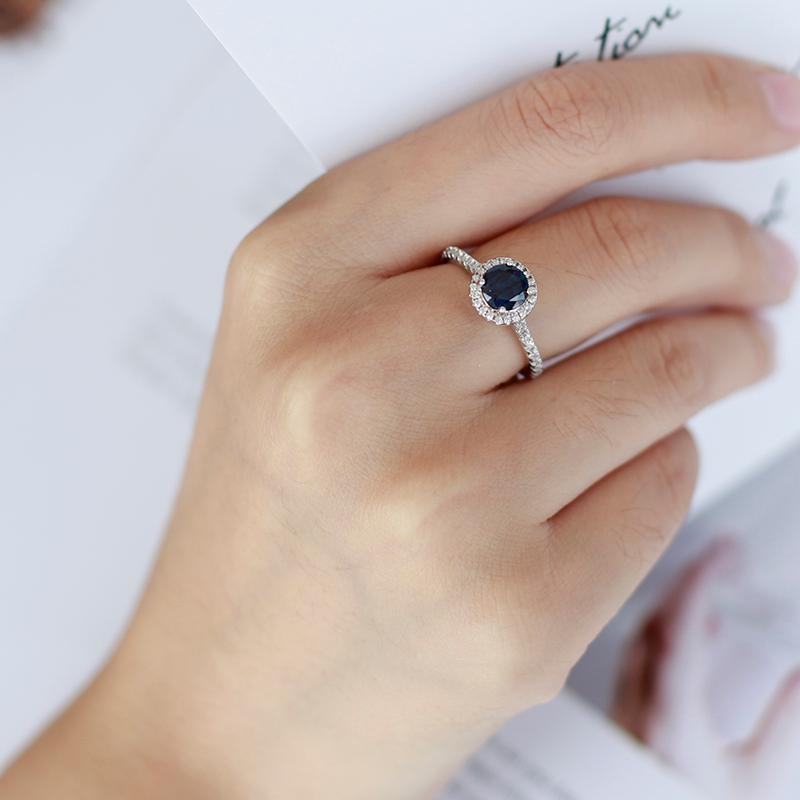 Cluster Rings Gem's Ballet 1.84Ct Natural Round Blue Sapphire Fine Jewelry Engagement Ring For Women 925 Sterling Silver Gorgeous Promise
Cluster Rings Gem's Ballet 1.84Ct Natural Round Blue Sapphire Fine Jewelry Engagement Ring For Women 925 Sterling Silver Gorgeous Promise