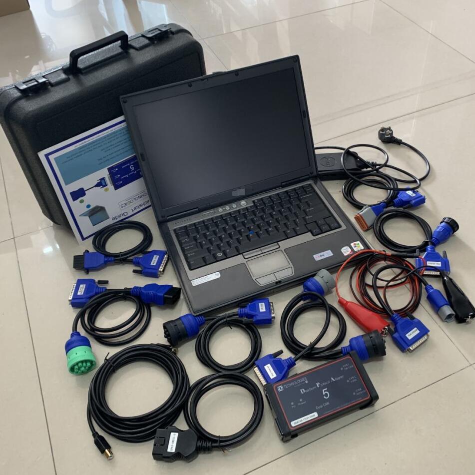 A+ DPA5 HD Heavy Duty Truck Diagnostic Tool Professional Full System 24V OBD2 with D630 Laptop car accesorries auto tools