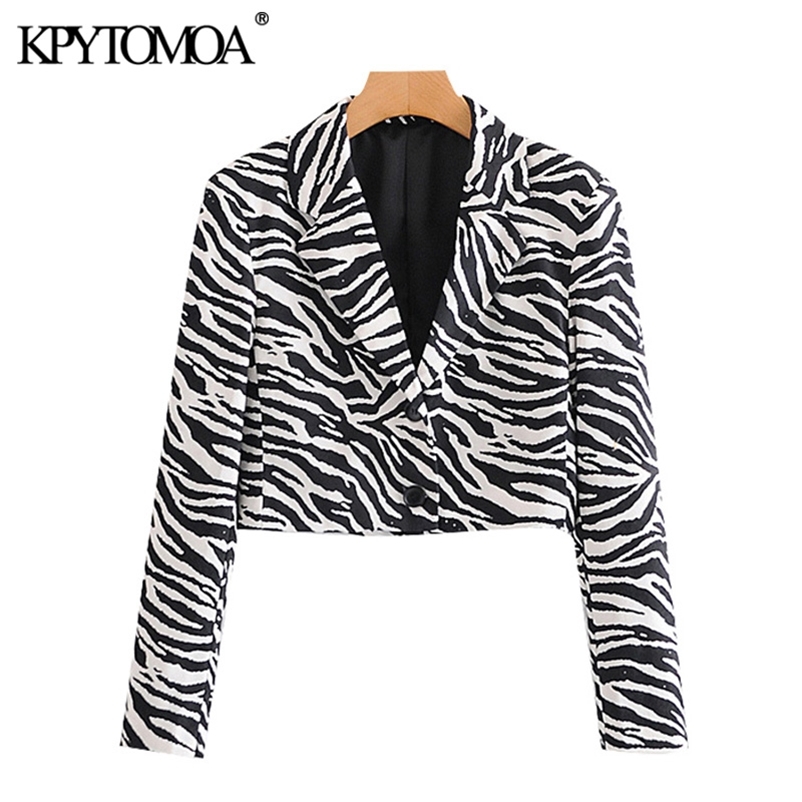 Women Fashion Zebra Print Cropped Blazer Coat Vintage Long Sleeve Animal Pattern Female Outerwear Chic Tops 210421, As picture
Women Fashion Zebra Print Cropped Blazer Coat Vintage Long Sleeve Animal Pattern Female Outerwear Chic Tops 210421, As picture