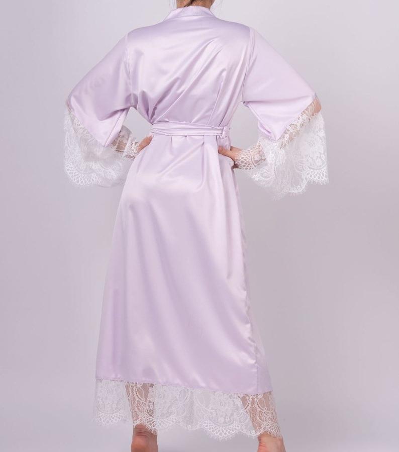 Chic Satin Silk Women Sleepwear Sexy Lace V Neck Long Sleeve Nightdress For Pregnant Party Evening Dress Gowns