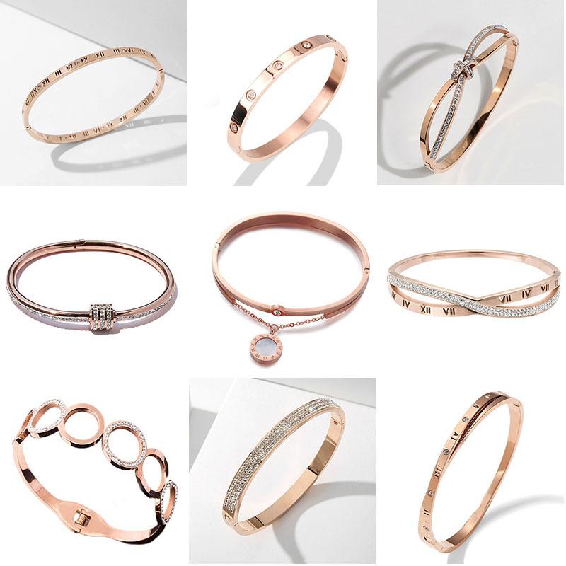 Bangle 18K Rose Gold Titanium Steel Cuff With Charms Bracelets For Women Egirl High Quality Jewelry Kpop Trendy Fashion Gift
Bangle 18K Rose Gold Titanium Steel Cuff With Charms Bracelets For Women Egirl High Quality Jewelry Kpop Trendy Fashion Gift