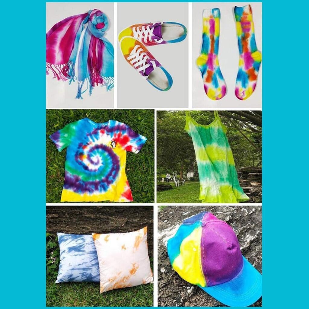 Tie dye kit 6/8/10 bottles muti-color dyes permanent paint for diy arts cotton cloth and linen suit dye pigment