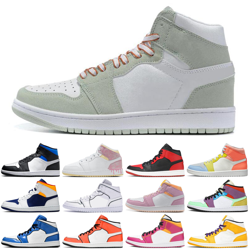 top Mid 1 1s mens basketball shoes Paint Drip UNC Chicago Hyper Royal Multicolor Pine Green men women trainers sports sneakers, White;red
top Mid 1 1s mens basketball shoes Paint Drip UNC Chicago Hyper Royal Multicolor Pine Green men women trainers sports sneakers, White;red