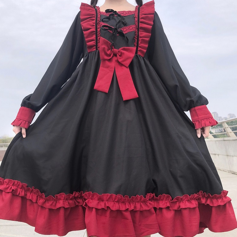 20212021 japanese harajuku gothic bandage bow splice dress sweet lolita girl cosplay dress kawaii ruffles bow women party dress, Black;gray
20212021 japanese harajuku gothic bandage bow splice dress sweet lolita girl cosplay dress kawaii ruffles bow women party dress, Black;gray