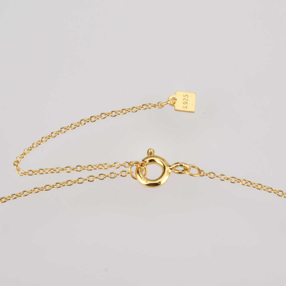 KIKICHICC Gold 925 Sterling Silver Small Three Cross Pendant Charm Long Chain Necklace Fashion Fine Jewelry Gift 210721