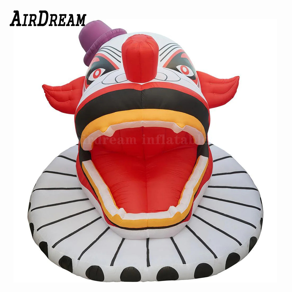 Free ship to door Creepy big giant inflatable clown head 10/16/20 ft high inflatables halloween ghost with LED light