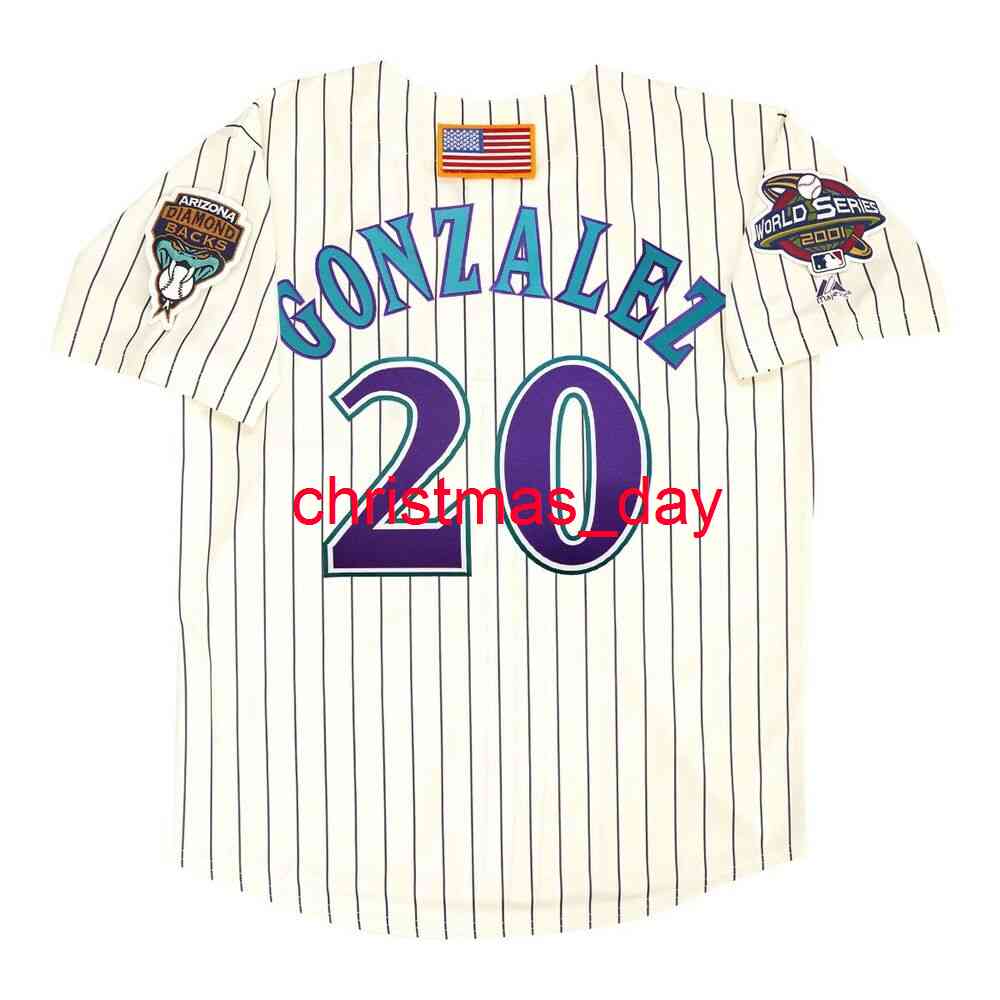 Custom sewing Luis Gonzalez 2001 Arizona Home Ivory World Series Jersey Men Women Youth Baseball Jersey XS-6XL, Black
Custom sewing Luis Gonzalez 2001 Arizona Home Ivory World Series Jersey Men Women Youth Baseball Jersey XS-6XL, Black