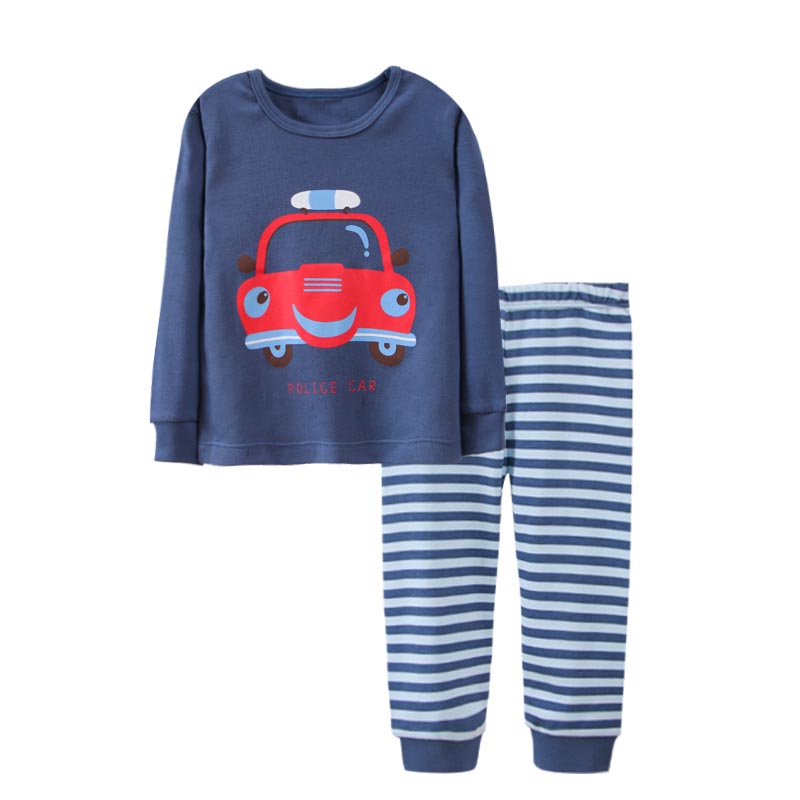 Autumn Kids Pajamas Boy Long Johns Set Toddler Boys Homewear Long Sleeve Cotton Warm Winter Children Thermal Underwear, Blue;red