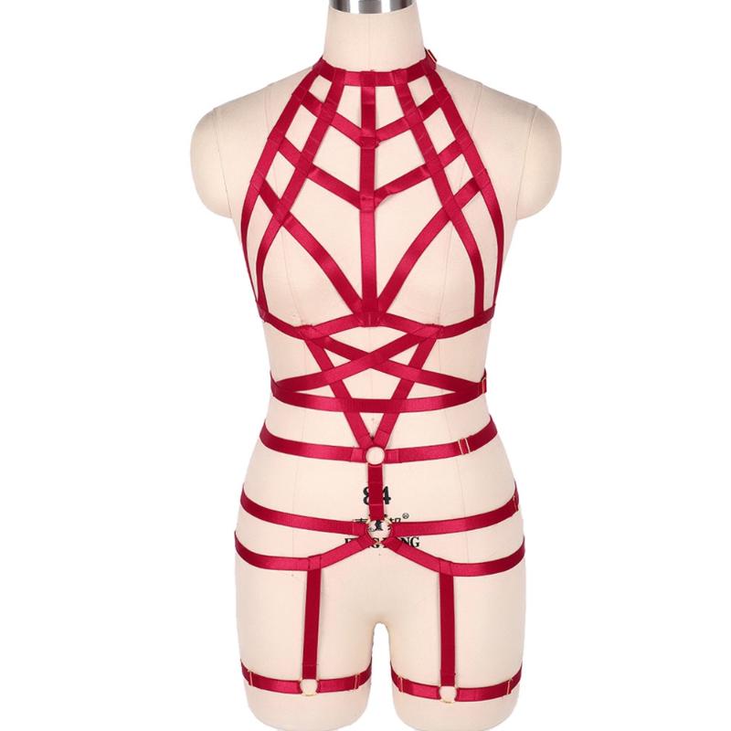 Bras Sets Sexy Harness Women Full Body Lingerie Cage Garters Suspenders Restraints Belts Set Punk Clothes Pole Dance Rave Costume, Mlcn0001he
Bras Sets Sexy Harness Women Full Body Lingerie Cage Garters Suspenders Restraints Belts Set Punk Clothes Pole Dance Rave Costume, Mlcn0001he