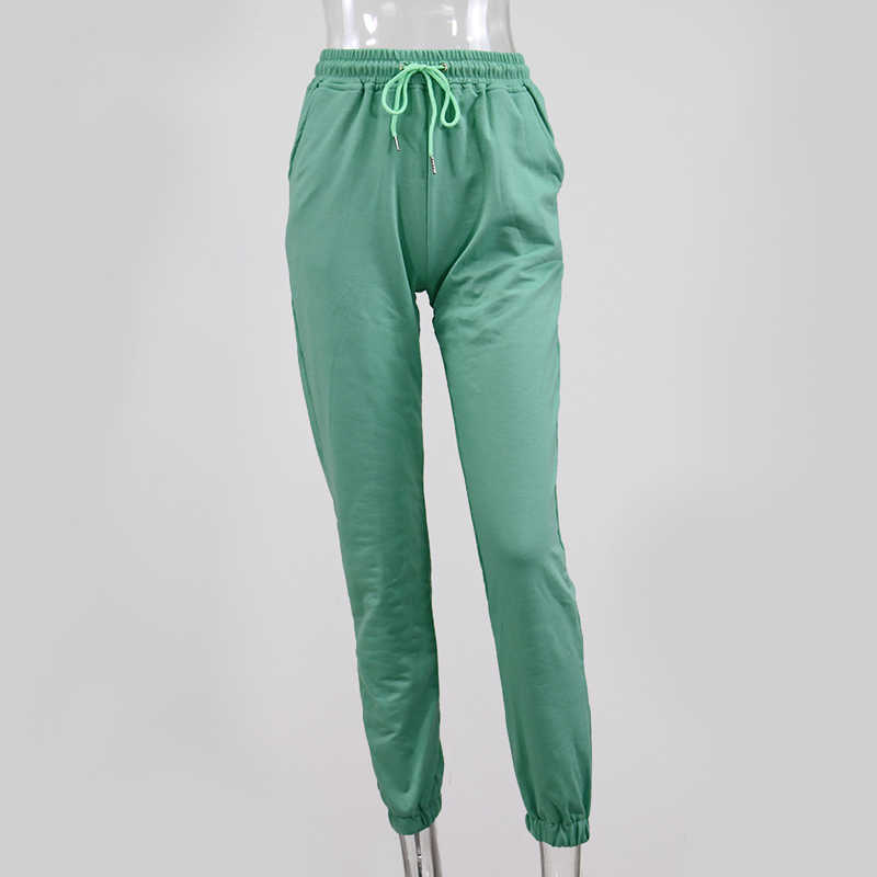 Colysmo White Joggers Women High Waist Sweatpants Korean Style Casual Long Pants Solid Color Loose Baggy Summer Trousers 210527