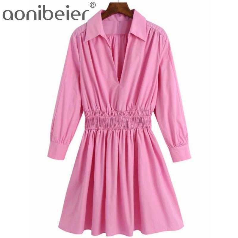 Za Pink Mini Shirt Dress Summer Fashion Raglan Sleeve Deep V Neck Shirred Waist Women Casual Skater Female 210604
Za Pink Mini Shirt Dress Summer Fashion Raglan Sleeve Deep V Neck Shirred Waist Women Casual Skater Female 210604