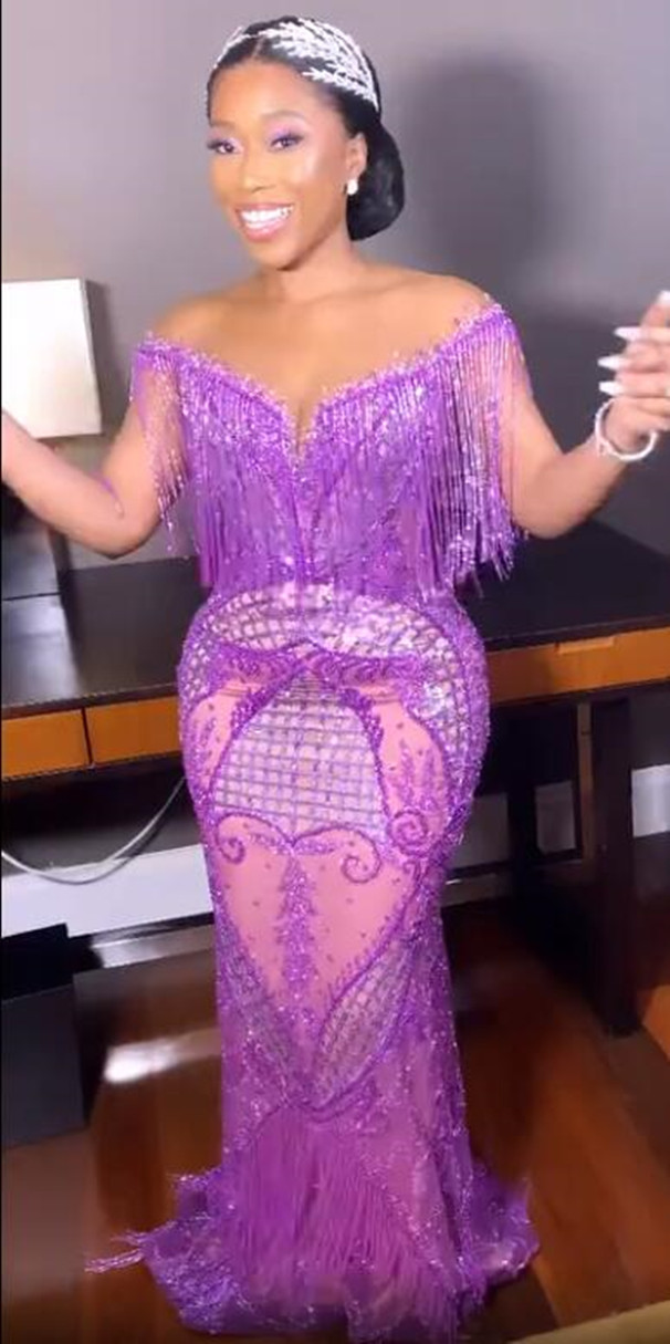2021 Plus Size Arabic Aso Ebi Luxurious Lilac Mermaid Prom Dresses Lace Beaded Sheer Neck Evening Formal Party Second Reception Gowns Dress ZJ738