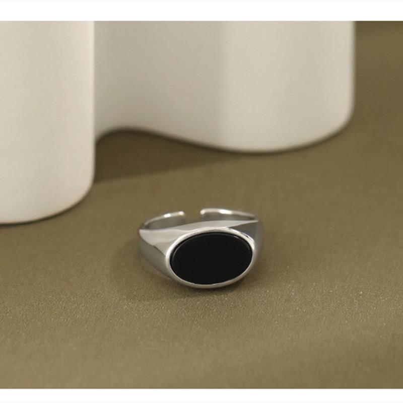 Cluster Rings Real 925 Sterling Silver Black Oval Finger For Women Fine Jewelry, Simple Joint Ring Woman Party Accessories
Cluster Rings Real 925 Sterling Silver Black Oval Finger For Women Fine Jewelry, Simple Joint Ring Woman Party Accessories
