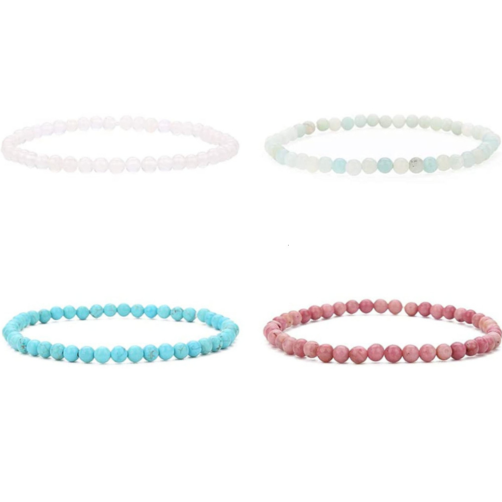 Hand catenary Stone 4mm bead Turquoise powder single circle Mini energy crystal Elastic Bracelet, Black
Hand catenary Stone 4mm bead Turquoise powder single circle Mini energy crystal Elastic Bracelet, Black