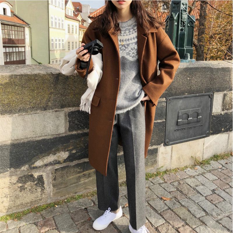 Women's Trench Coats Women of wool trench coat fashion long Korean casual autumn loose lapel jacket stole waist solid female X1ZR, 1# shoe box
Women's Trench Coats Women of wool trench coat fashion long Korean casual autumn loose lapel jacket stole waist solid female X1ZR, 1# shoe box