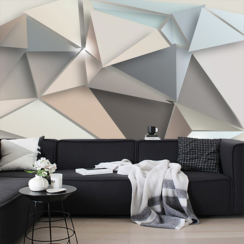 Custom Photo Paper 3D walklpaper Modern TV Background Living Room Bedroom Abstract Art Mural Geometric Wall Covering Wallpaper