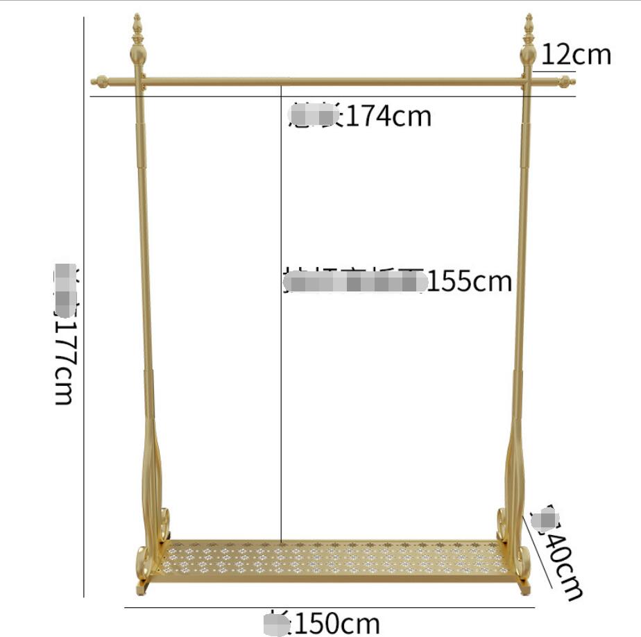 Women's clothing rack Commercial Furniture shopping mall clothes racks iron hanging cloth shelf landing custom