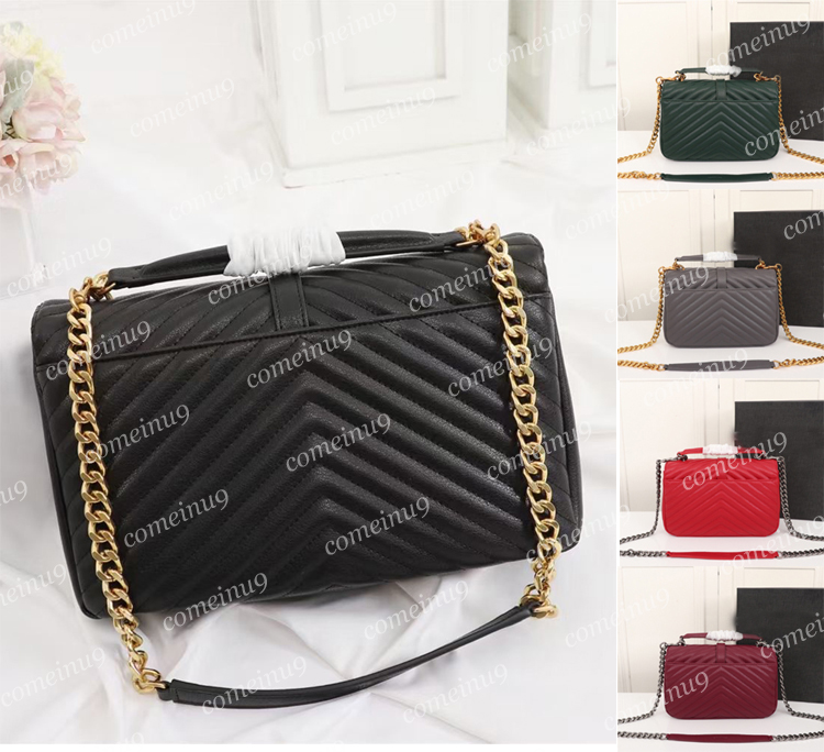 Wholesale Women's Genuine Leather Shoulder Bags with Lock Aged Gold Silver Chain Crossbody Bag Fashion Designer Lady Messenger Purse 24cm 32cm Comeinu9, Shopping gift bag
Wholesale Women's Genuine Leather Shoulder Bags with Lock Aged Gold Silver Chain Crossbody Bag Fashion Designer Lady Messenger Purse 24cm 32cm Comeinu9, Shopping gift bag