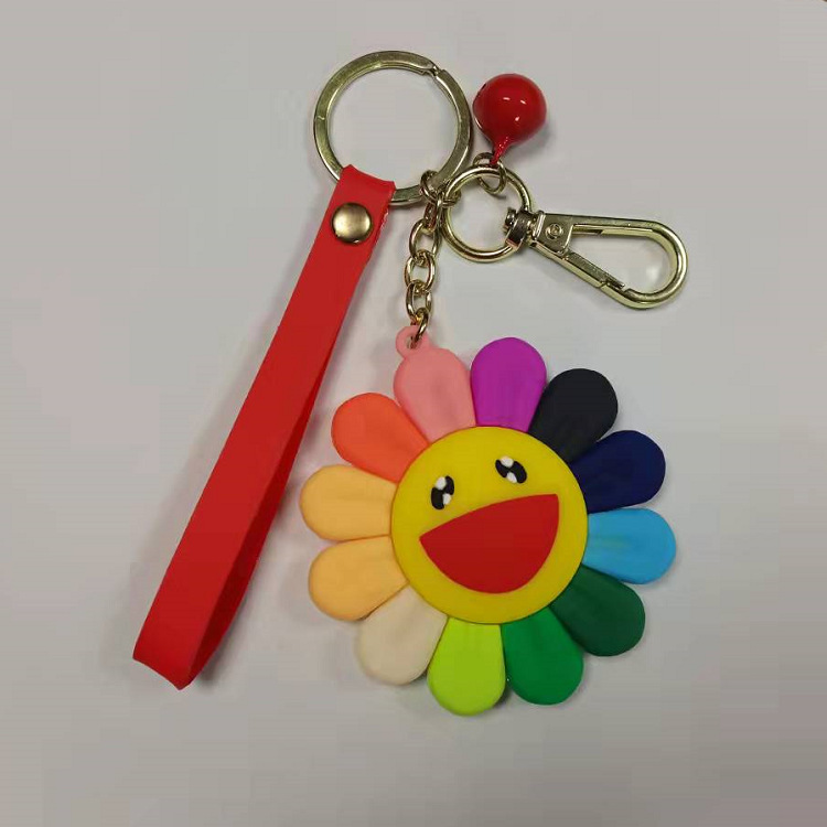 Creative Cute and Practical Colorful Sunflower Key Chain Lovers Key Chain Bag Pendant Gift