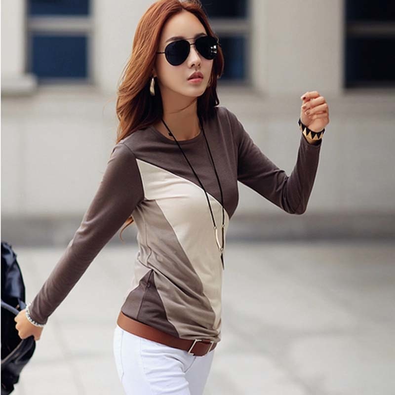 Tee Shirt Femme T Shirt Women Long Sleeve Cotton Tshirt Kawaii Korean Clothing Womens Tops Big Size T-Shirt Camisetas Mujer 210406