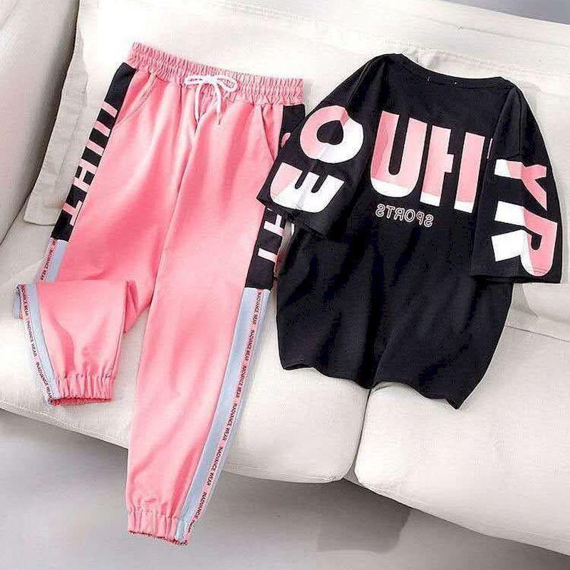 Women's T-Shirt 2021 Summer Suits Two-piece Sports Suit Woman Tshirts Fashion Loose Casual Pants Two Piece Set Thin Clothing Women, White
Women's T-Shirt 2021 Summer Suits Two-piece Sports Suit Woman Tshirts Fashion Loose Casual Pants Two Piece Set Thin Clothing Women, White