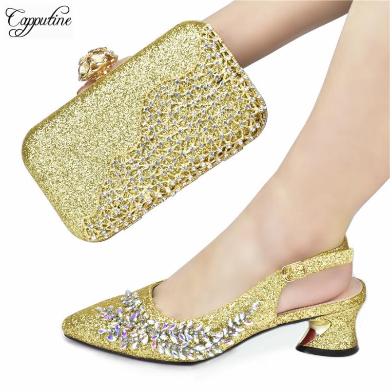 Dress Shoes Ladies And Bag Set For Women Fashion Gold African High Heels Pumps Match With Purse Handbag Clutch 938-40 5.5CM, Black
Dress Shoes Ladies And Bag Set For Women Fashion Gold African High Heels Pumps Match With Purse Handbag Clutch 938-40 5.5CM, Black