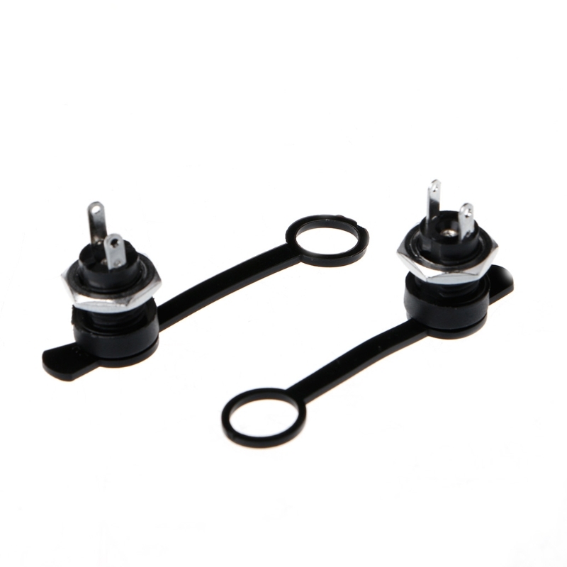 5 Pcs DC-022B Feeding Jack Socket Female Panel Mount Connector 5.5X2.1 Mm W/Cap