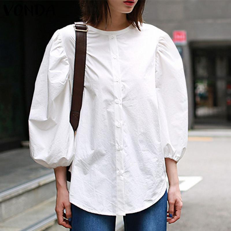 Women's Blouses & Shirts VONDA Elegant Female Autumn Bohemian Top Blusa Street Chemise Women Casual Solid Blouse Shirt Femme Office Lady Ove, White
Women's Blouses & Shirts VONDA Elegant Female Autumn Bohemian Top Blusa Street Chemise Women Casual Solid Blouse Shirt Femme Office Lady Ove, White