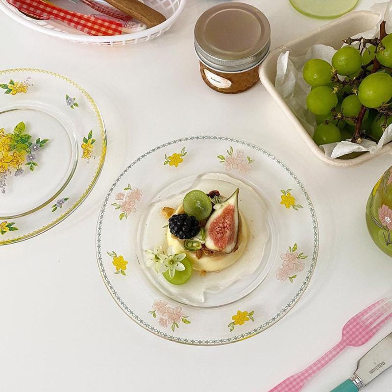 Dishes & Plates Tableware Plate Glass Fruit Salad Dessert Retro Dinnerware Korean Style Printed Kitchen Accessories Tray
Dishes & Plates Tableware Plate Glass Fruit Salad Dessert Retro Dinnerware Korean Style Printed Kitchen Accessories Tray