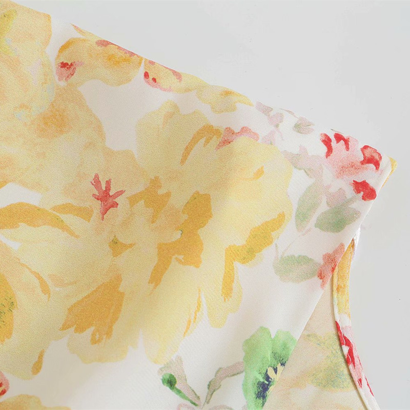 Sweet Women V Neck Bow Lace Dress Spring-autumn Fashion Ladies Chinese Style Female Flower Print Mini 210515