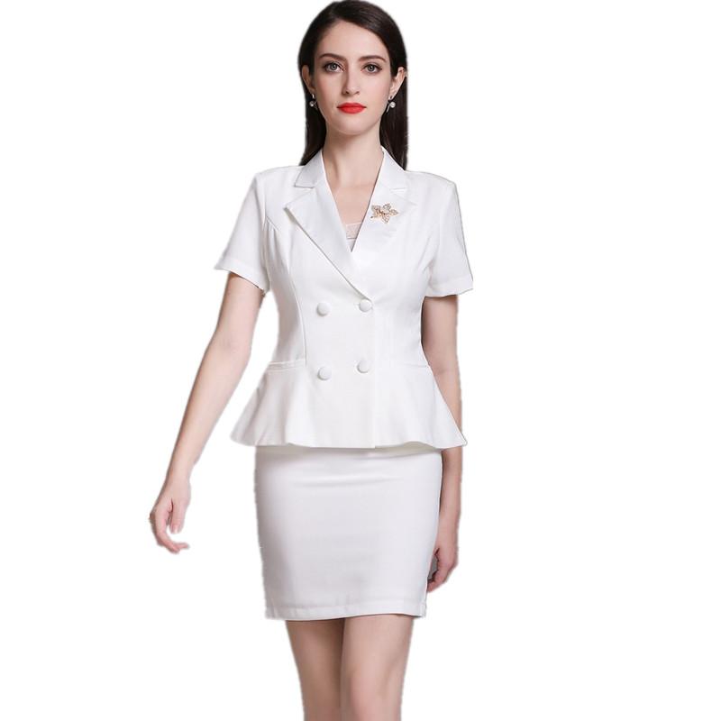 Women' Suits & Blazers Fmasuth Summer 3 Pieces Formal Suit With A Skirt+Short Sleeve Ruffle Waist White Jacket +White Camis Office Uniform, 3 pcs set
Women' Suits & Blazers Fmasuth Summer 3 Pieces Formal Suit With A Skirt+Short Sleeve Ruffle Waist White Jacket +White Camis Office Uniform, 3 pcs set