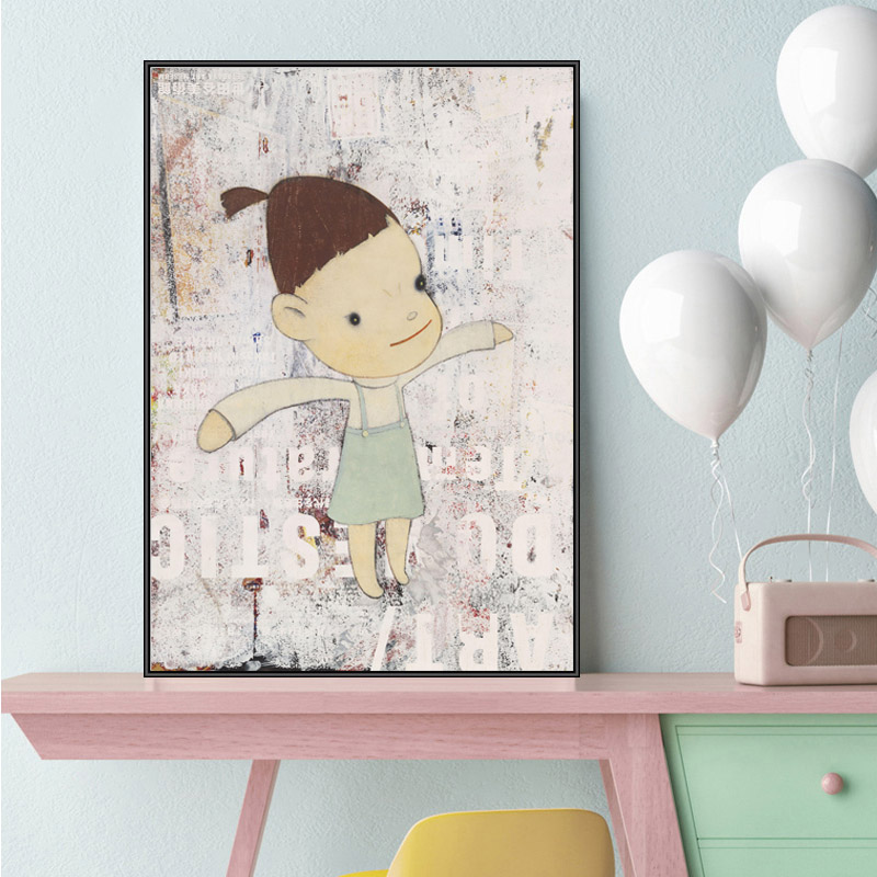 Yoshitomo Nara Canvas Art Cartoon Girl Japan Style Wall Poster Print Wall Pictures For Baby Kids Room Modern Cute Art