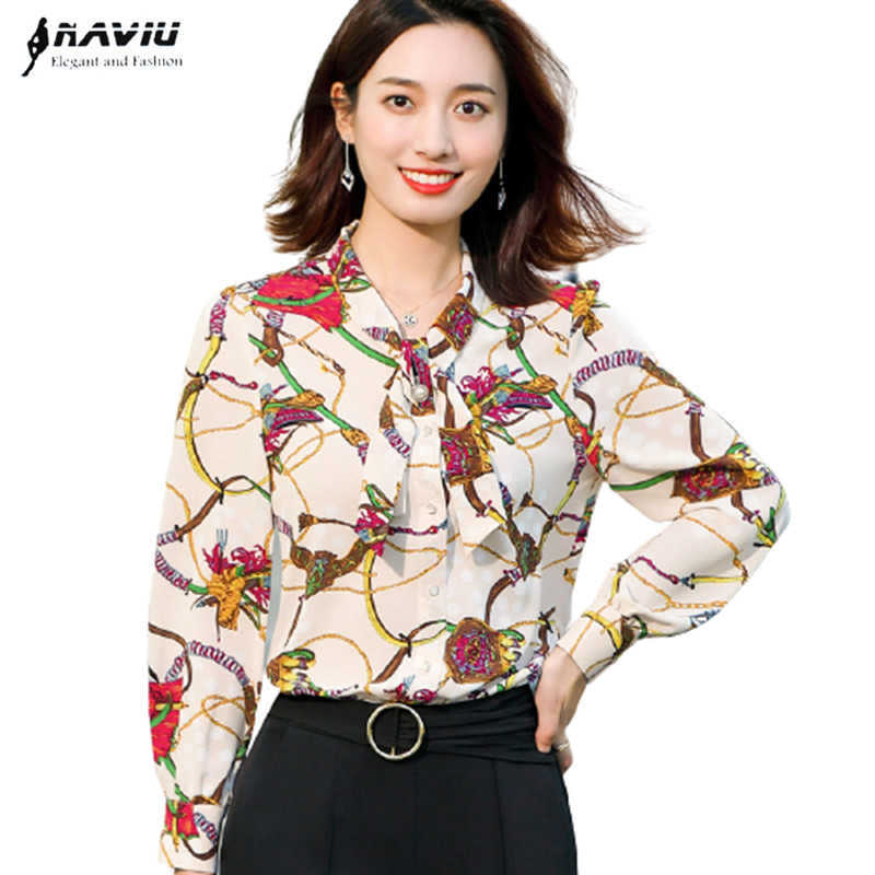 Spring Printed Shirt Women Long Sleeve Design Temperament High End Chiffon Blouses Office Ladies Work Tops 210604
Spring Printed Shirt Women Long Sleeve Design Temperament High End Chiffon Blouses Office Ladies Work Tops 210604