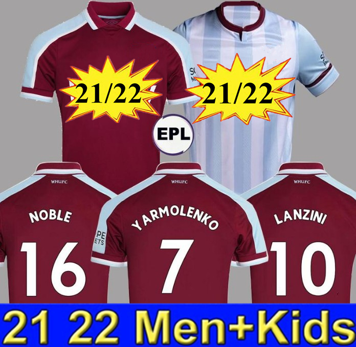 WEST soccer jersey 21 22 NOBLE HAM ANDERSON UNITED RICE BOWEN ANTONIO BENRAHMA 2021 2022 football shirt men + kids kit, Black;yellow
WEST soccer jersey 21 22 NOBLE HAM ANDERSON UNITED RICE BOWEN ANTONIO BENRAHMA 2021 2022 football shirt men + kids kit, Black;yellow