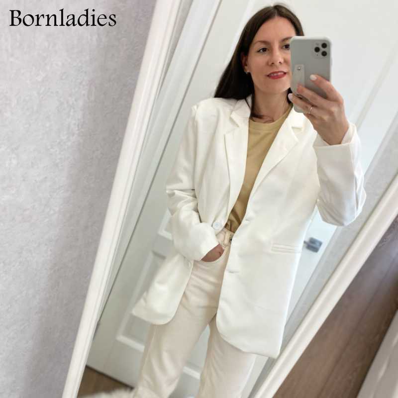 Boraladies Women Chic Oversized Green Blazer Spring Single Buttons Female Loose Suit Jacket Full Sleeve Outwear Y2K 210930