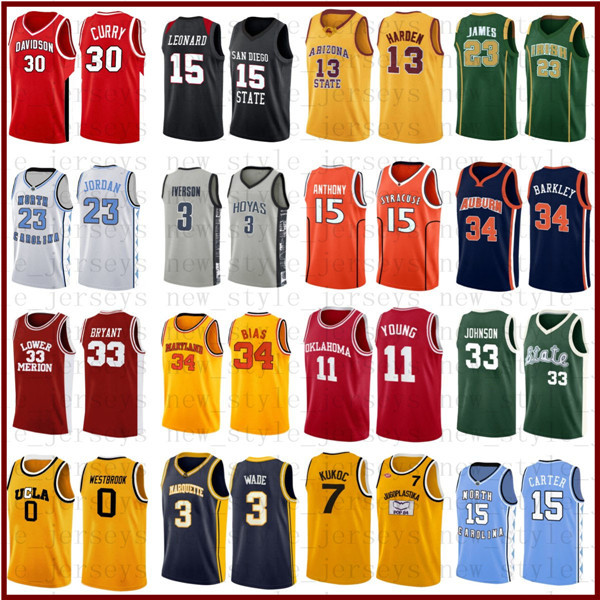 NCAA college Basketball Jerseys 23 Michael Dwayne Dwyane 3 Wade 30 Stephen Allen Curry Iverson 32 Jimmer 34 Len Brigham Bias Fredette Young Stitched Jersey
NCAA college Basketball Jerseys 23 Michael Dwayne Dwyane 3 Wade 30 Stephen Allen Curry Iverson 32 Jimmer 34 Len Brigham Bias Fredette Young Stitched Jersey