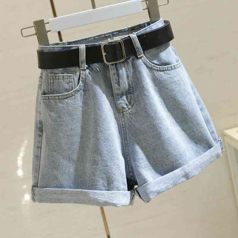 Women Streetwear Denim Shorts Summer High Waist Slim With Belt Casual Female Wide Leg Body Jeans Mujer 210602, Black
Women Streetwear Denim Shorts Summer High Waist Slim With Belt Casual Female Wide Leg Body Jeans Mujer 210602, Black