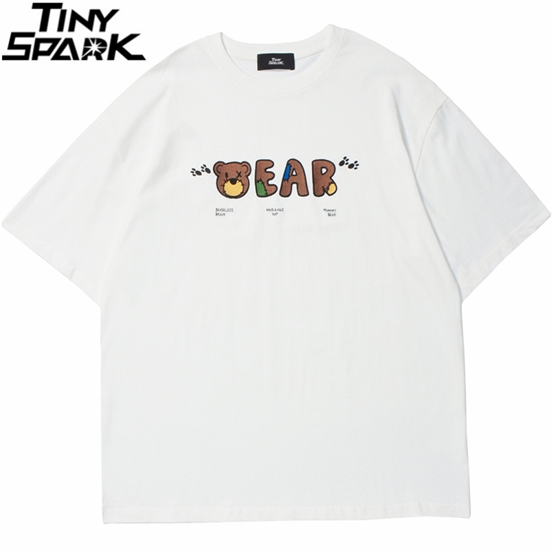 Men Hip Hop Streetwear T Shirt Embroidery Bear Letter Tshirt Harajuku Cotton Loose Short Sleeve Tops Tees Summer 210707, A31s55
Men Hip Hop Streetwear T Shirt Embroidery Bear Letter Tshirt Harajuku Cotton Loose Short Sleeve Tops Tees Summer 210707, A31s55