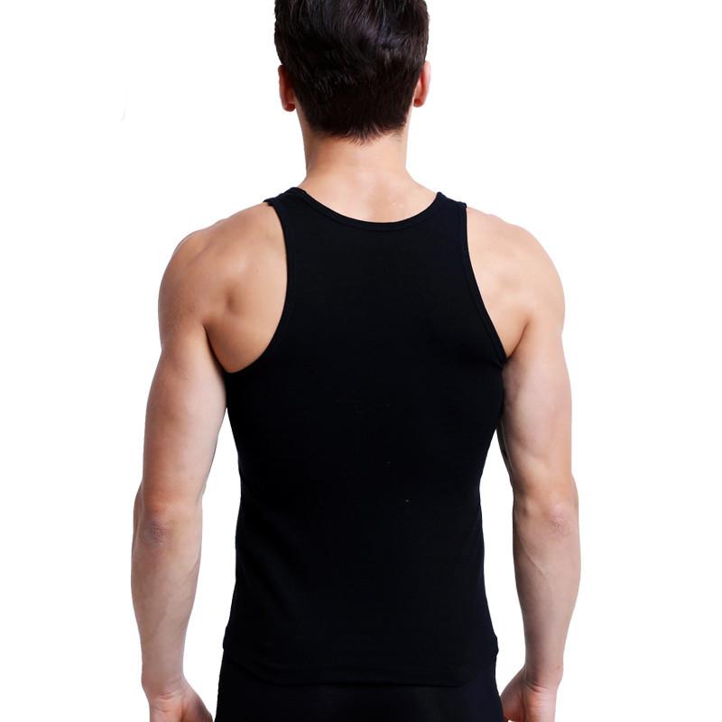 CNLONGBIDA Mens Tank Tops 3 Piecelot 2024 Mens Summer Slim Fit Cotton Solid Underwear Men Quality Casual Sleeveless Tee Pack Of