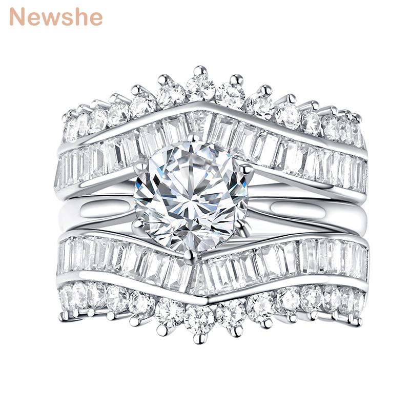 Cluster Rings She Solid 925 Sterling Silver Wedding Set For Women Solitaire Round Cut Zircon Engagement Ring Guard Band QR7686, Golden;silver
Cluster Rings She Solid 925 Sterling Silver Wedding Set For Women Solitaire Round Cut Zircon Engagement Ring Guard Band QR7686, Golden;silver