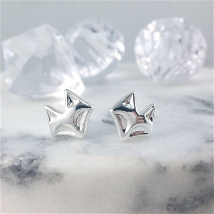 30PCS Gold Silver Dainty Tiny Fox Stud Earrings Cute Cat Head Face Earring Studs Animal Jewelry for women