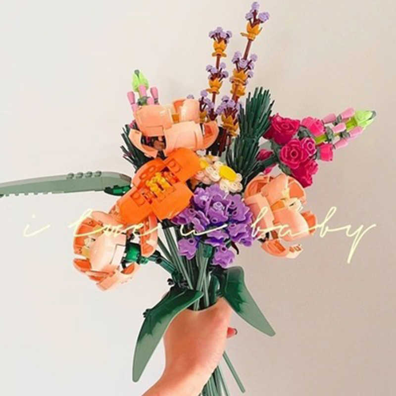 Bouquet of roses eternal life flower arrangement Building-block Toys Compatible Educating Children Christmas Gifts girl series Q0624
Bouquet of roses eternal life flower arrangement Building-block Toys Compatible Educating Children Christmas Gifts girl series Q0624