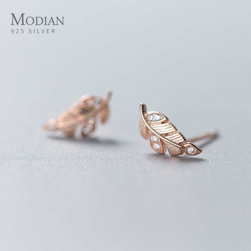 Exquisite Tree Leaves Stud Earrings for Girls Lady Women Clear CZ Minimalist Silver Prevent Allergy Jewelry Brinco 210707 
Exquisite Tree Leaves Stud Earrings for Girls Lady Women Clear CZ Minimalist Silver Prevent Allergy Jewelry Brinco 210707