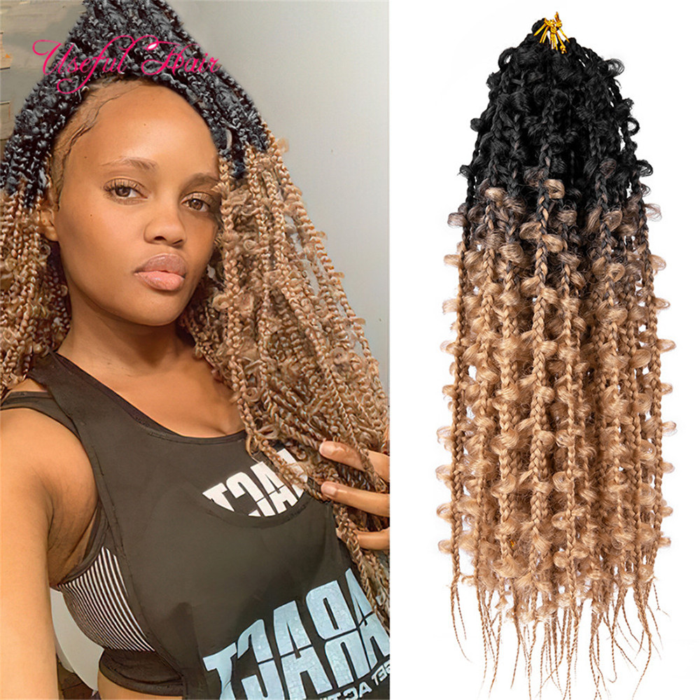 18 inch Butterfly Box Braids Synthetic hair extension Messy Box Crochet Braid Handmade Goddess Box Braiding Hair Extensions Alileader Braids