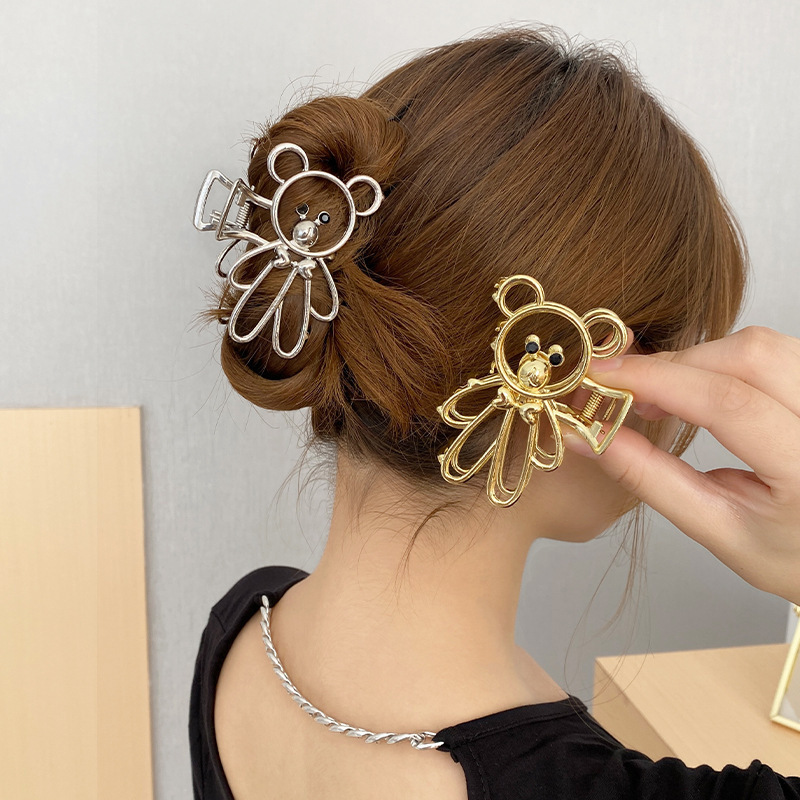 Hair Clips & Barrettes New bear clip Korean ins hair accessories super large hair clip silver hairpin headdress Girl Metal shark clip
Hair Clips & Barrettes New bear clip Korean ins hair accessories super large hair clip silver hairpin headdress Girl Metal shark clip