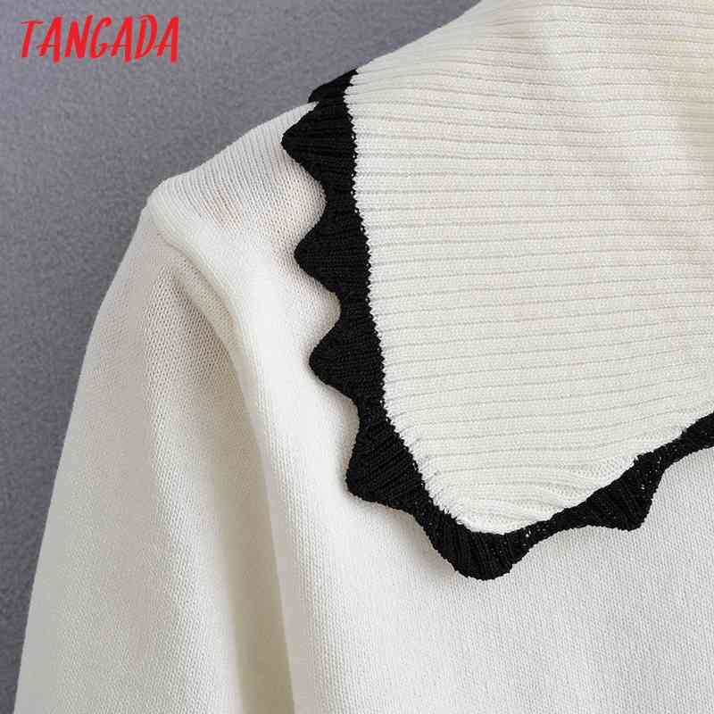 Korea Chic Women Oversized Collar Summer Sweater Short Sleeve Ladies Knitted Jumper Tops AI07 210416